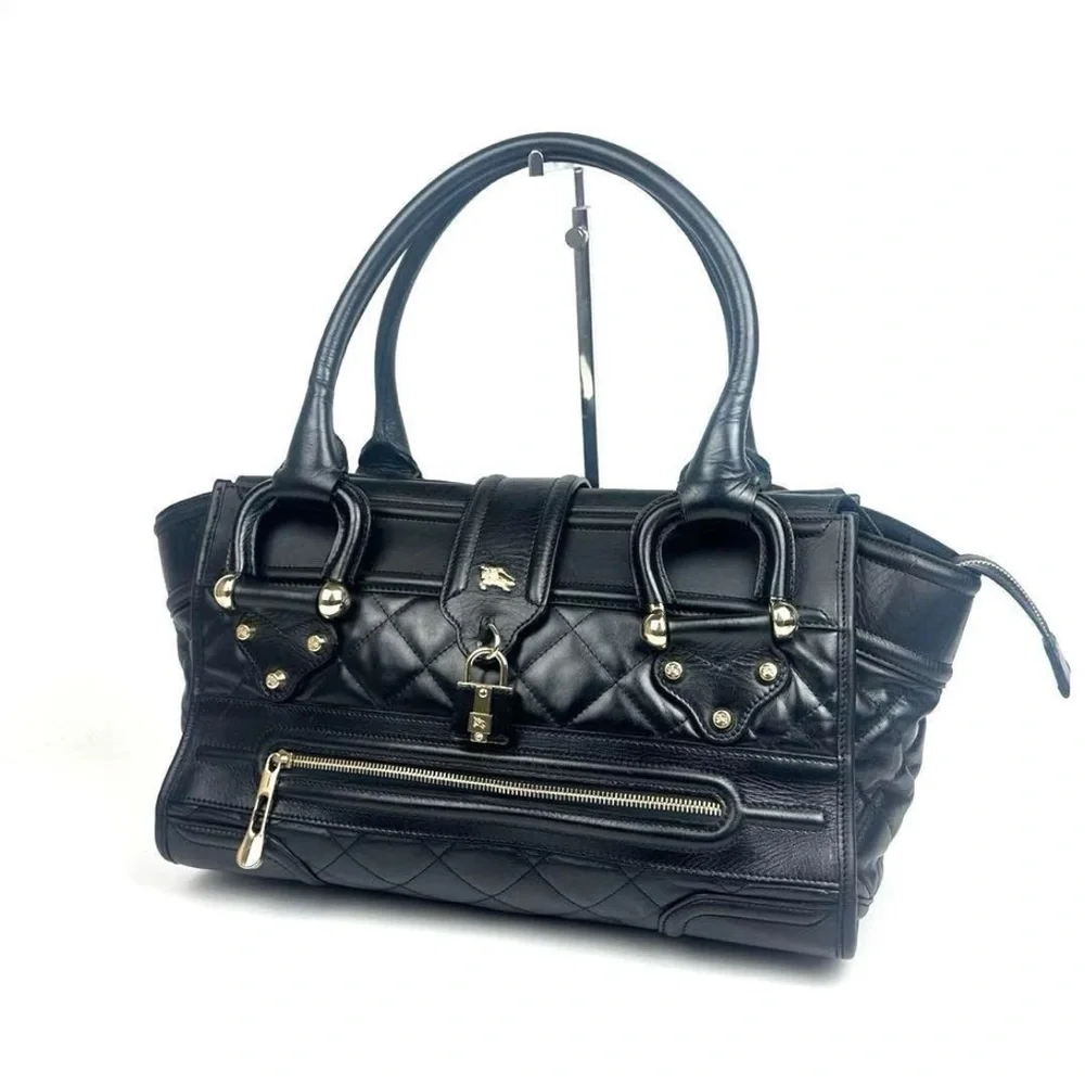 Burberry Black Quilted Satchel - Picture 2 of 11